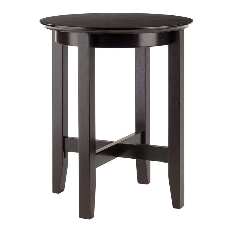 Winsome Toby Occasional Wooden Round Home Accent Side End Table, Espresso (Used)