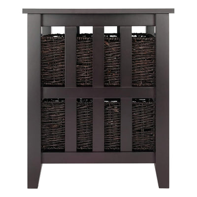 Winsome 25" Tall Morris Accent Side End Table with 2 Foldable Baskets (Used)