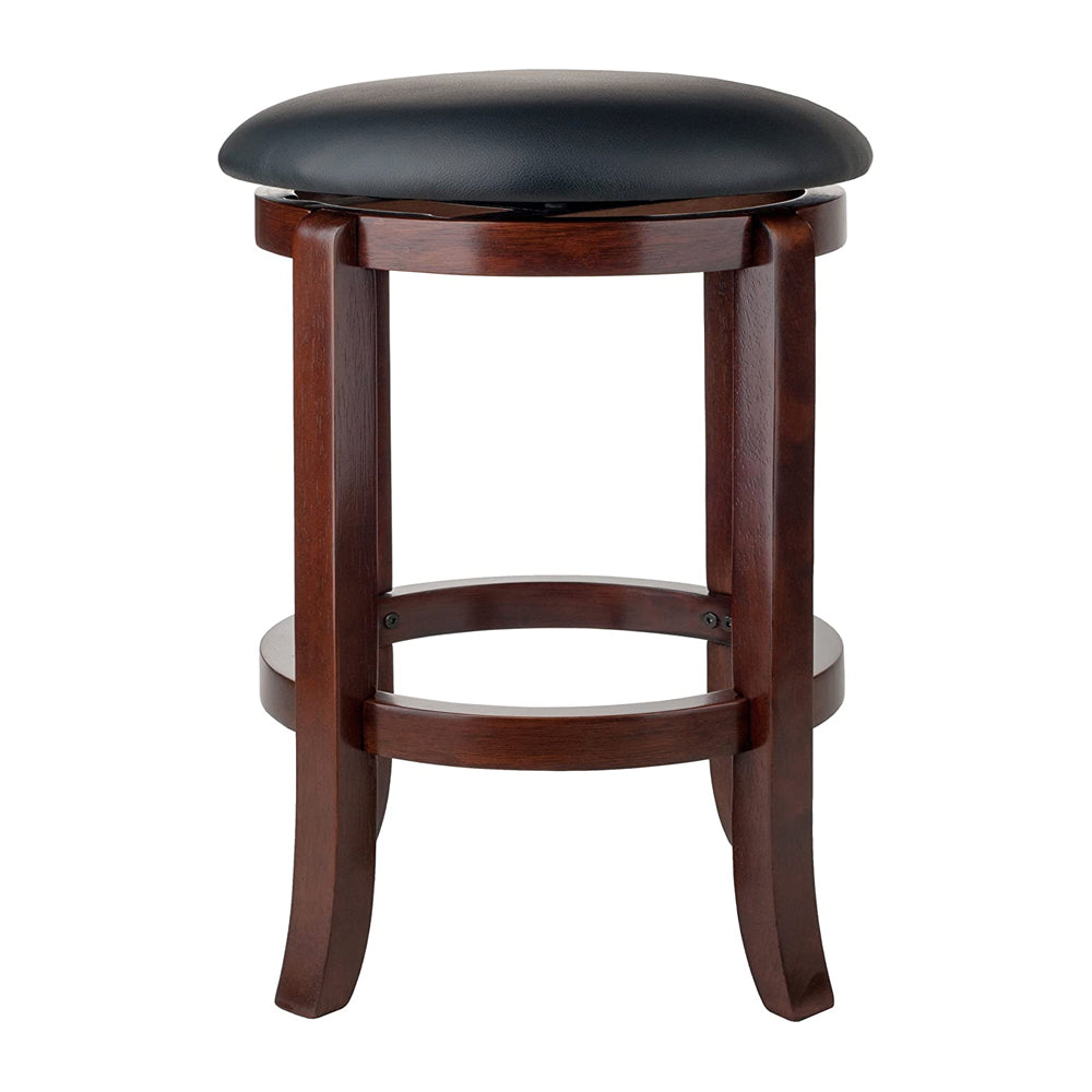 Winsome Walcott 24" Tall Home Swivel Wooden Counter Bar Stool, Walnut (Open Box)