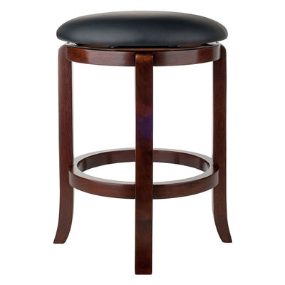 Winsome Walcott 24" Tall Home Swivel Wooden Counter Bar Stool, Walnut (Open Box)