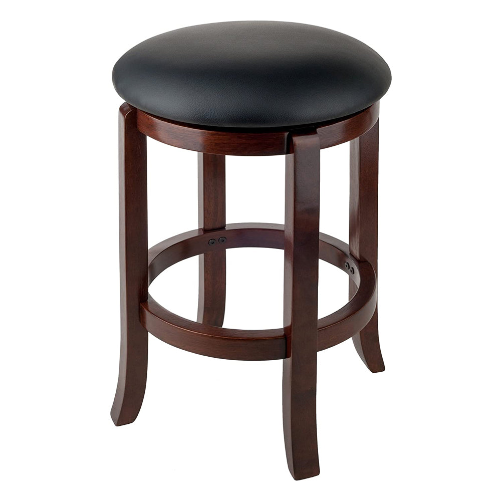 Winsome Walcott 24" Tall Home Swivel Wooden Counter Bar Stool, Walnut (Open Box)