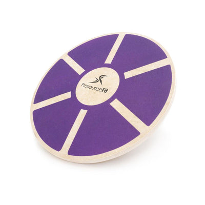 Prosource Fit Round Wooden Gym Fitness Balance Wobble Board, Purple (Open Box)