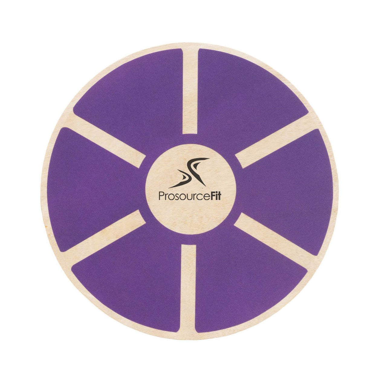 Prosource Fit Round Wooden Gym Fitness Balance Wobble Board, Purple (Open Box) - VMInnovations