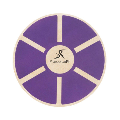 Prosource Fit Round Wooden Gym Fitness Balance Wobble Board, Purple (Open Box)