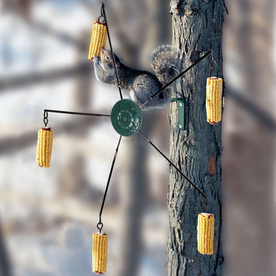 Woodlink Go Round Metal Spinning Hanging 5 Corn Cob Squirrel Feeder (2 Pack)