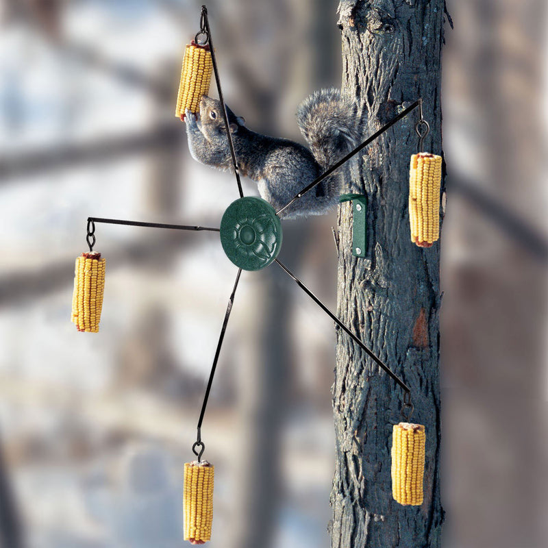 Woodlink Go Round Metal Spinning Hanging 5 Corn Cob Squirrel Feeder (2 Pack)