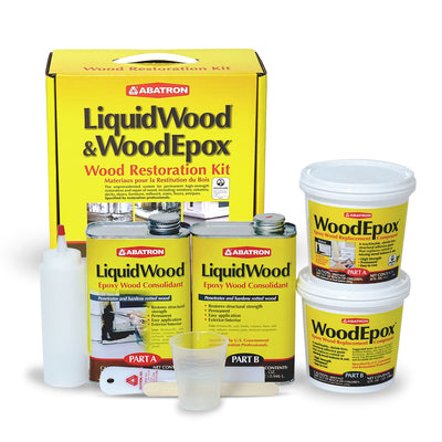 Abatron 5 Quart LiquidWood WoodEpox & Abasolv Epoxy Wood Restoration (Open Box)