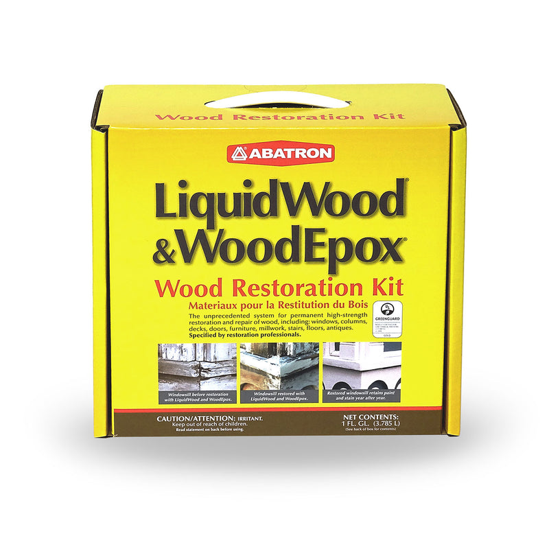 Abatron WR4QKR 4 Qt LiquidWood & WoodEpox Epoxy Repair Restoration Kit (2 Pack)