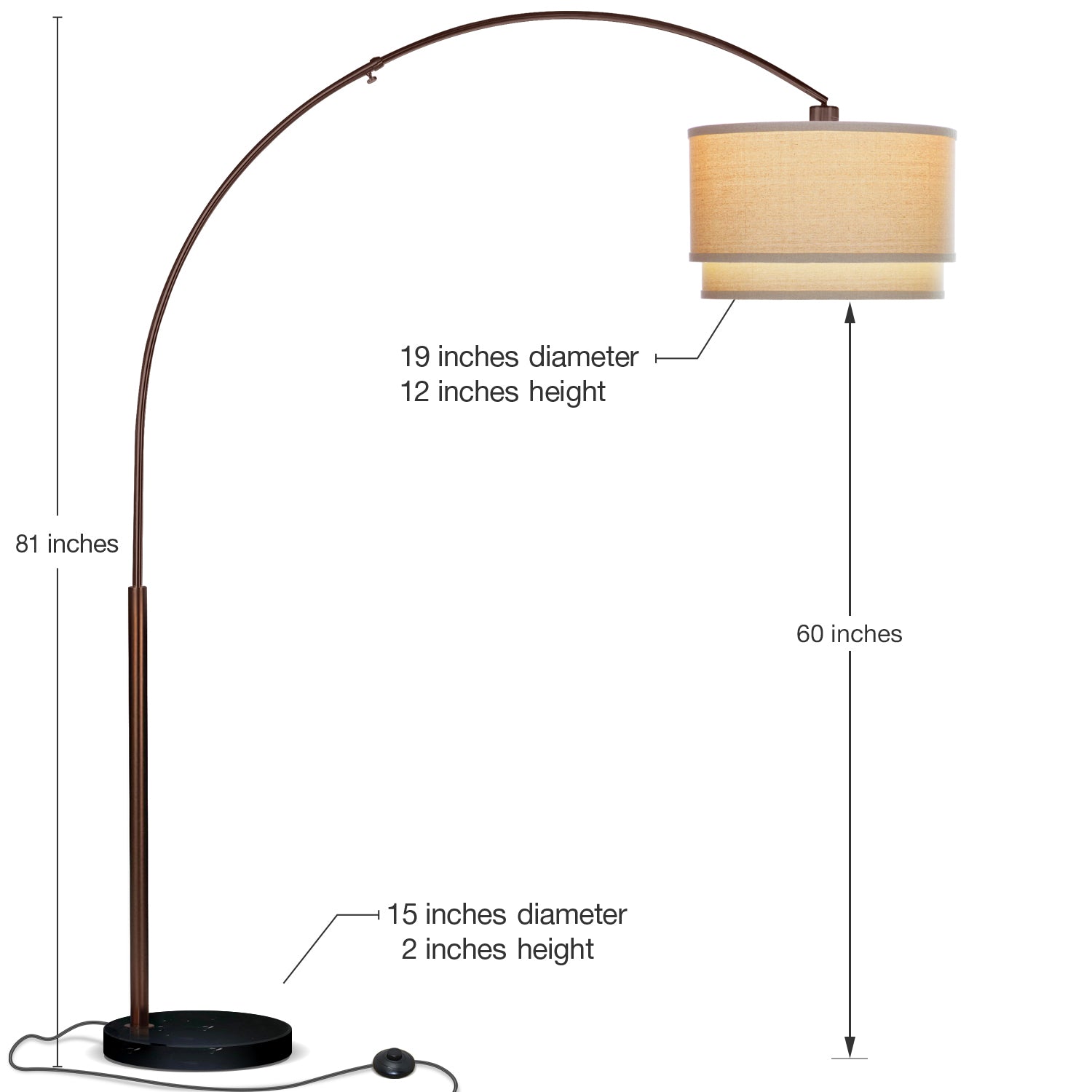 Brightech Madison Side Table with Lamp and Wireless Charging Station (Open Box) - VMInnovations
