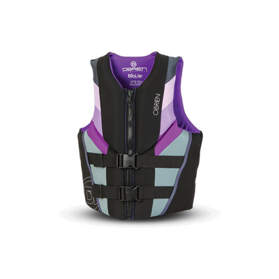 O'Brien Focus Life Jacket Safety Floatation Vest for Women Blk/Purple (Open Box)