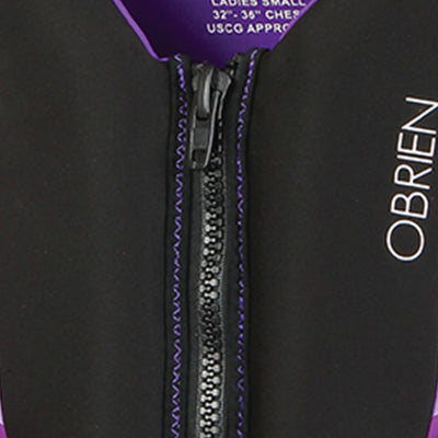 O'Brien Focus Life Jacket Safety Floatation Vest for Women Blk/Purple (Open Box)