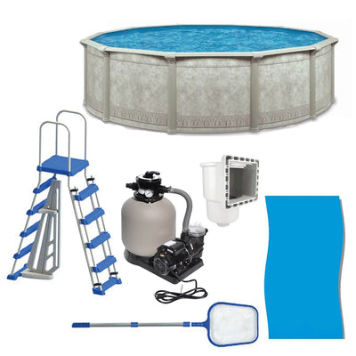 Aquarian Venetian 21' x 52" Above Ground Pool Kit with Liner, Skimmer, & Ladder - VMInnovations