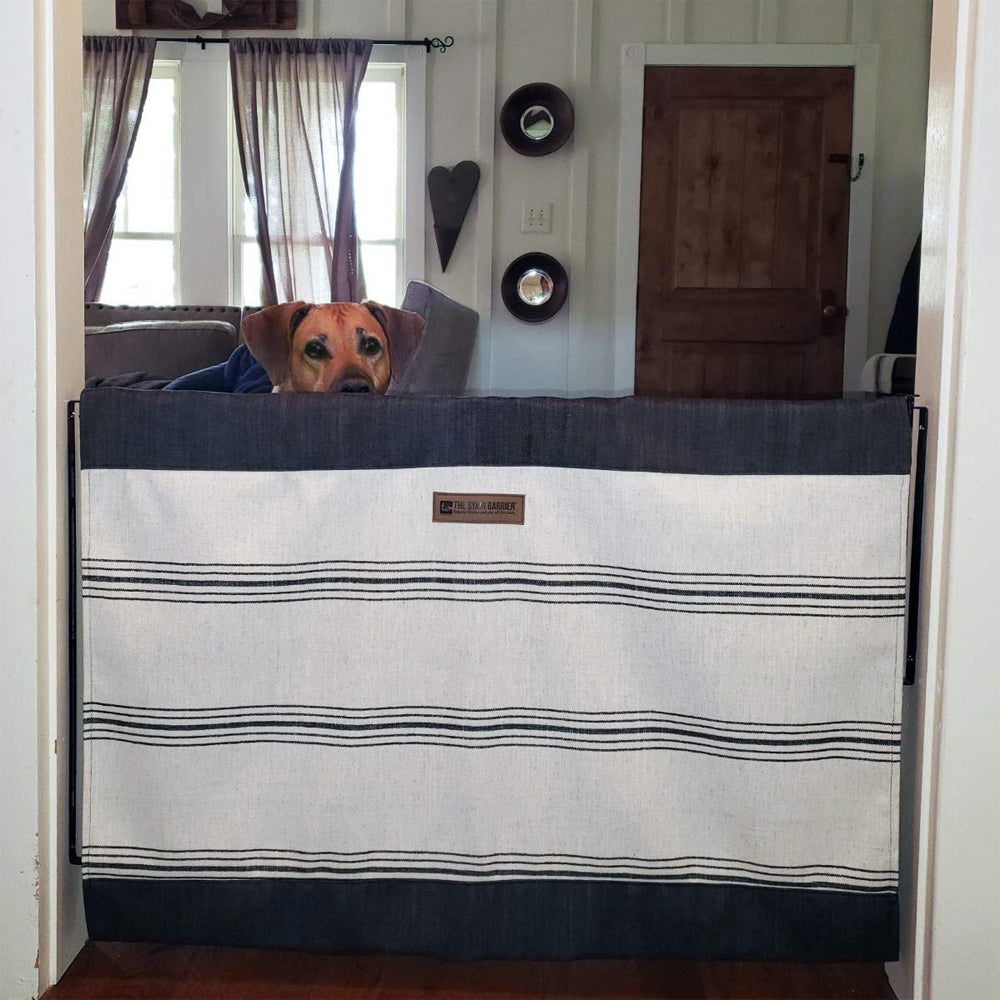 The Stair Barrier 27 to 42.5 Inch Single Panel Swing Gate, Gray (Open Box)