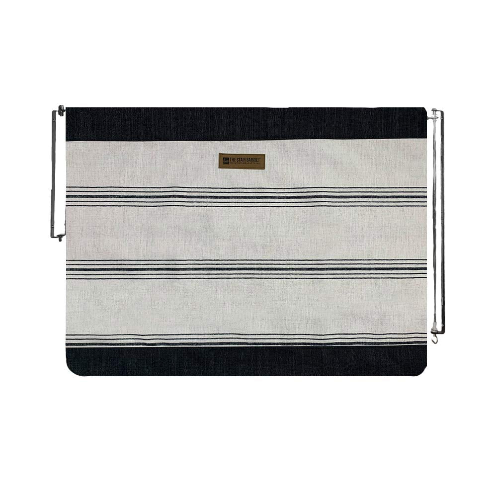 The Stair Barrier 27 to 42.5 Inch Wall to Wall Single Panel Swing Gate, Snow - VMInnovations