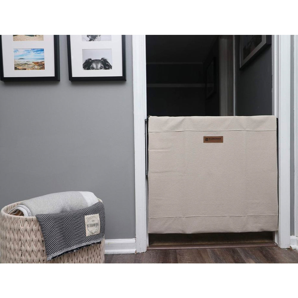 27 to 42.5 Inch Wall to Wall Single Panel Swing Gate, Pebble (Open Box) - VMInnovations