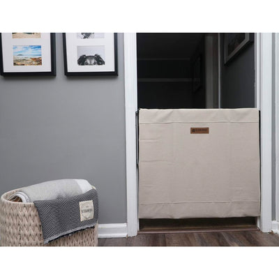 27 to 42.5 Inch Wall to Wall Single Panel Swing Gate, Pebble (Open Box) - VMInnovations