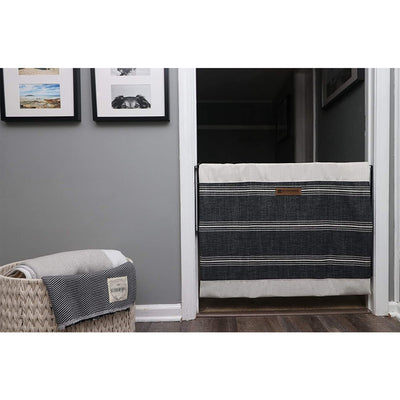 The Stair Barrier 27 to 42.5 In Wall to Wall Single Panel Swing Gate, Dark Blue - VMInnovations