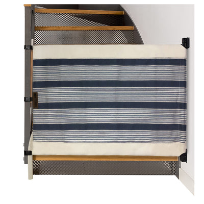 The Stair Barrier 27 to 42.5 In Wall to Wall Single Panel Swing Gate, Dark Blue - VMInnovations