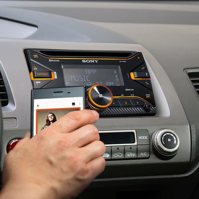 Sony WX920BT Dashboard CD Receiver with Dual Bluetooth and Voice Control, Black