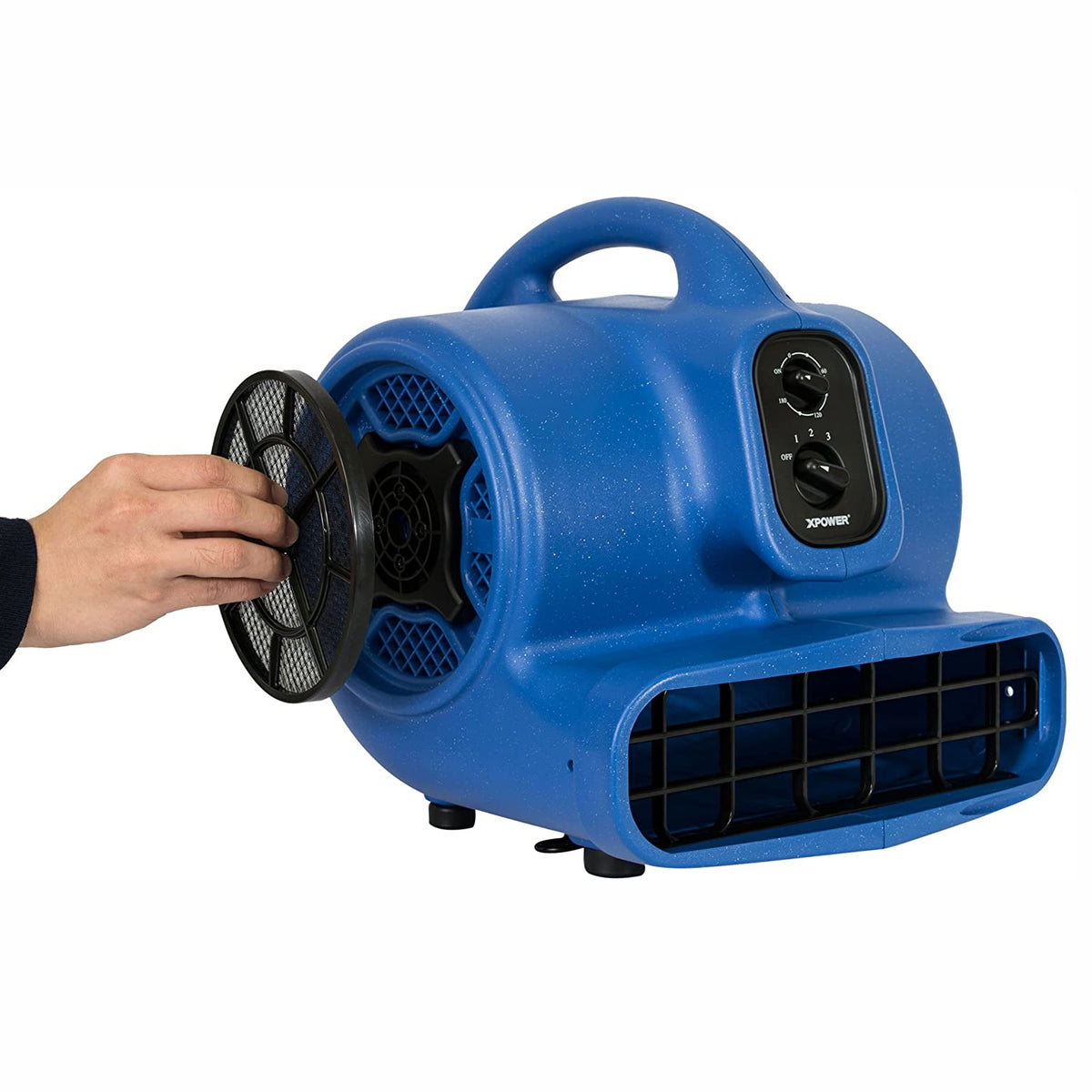 XPOWER Dog Grooming Cage Dryer with Multi Drying Hose Kit, Blue (Open Box)