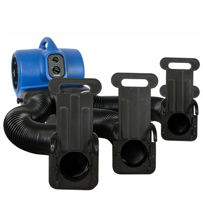 XPOWER Dog Grooming Cage Dryer with Multi Drying Hose Kit, Blue (Open Box)