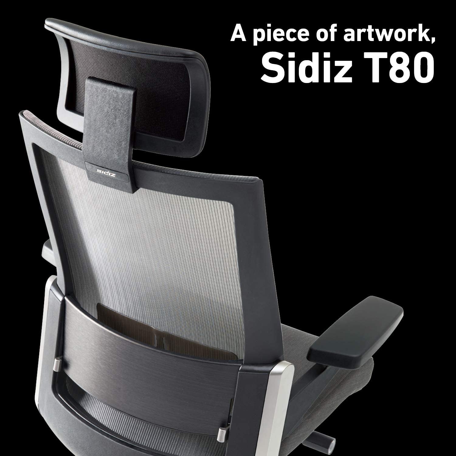 SIDIZ T80 Adjustable Ergonomic Office Desk Chair with Lumbar Support, Dark Grey - VMInnovations