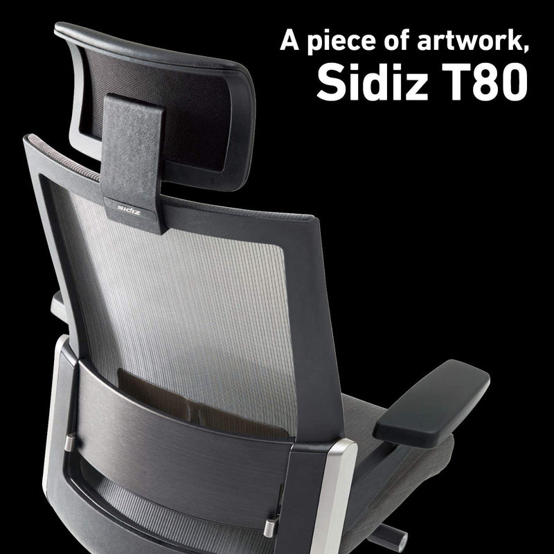 SIDIZ T80 Adjustable Office Desk Chair with Lumbar Support, Dark Grey (Used)