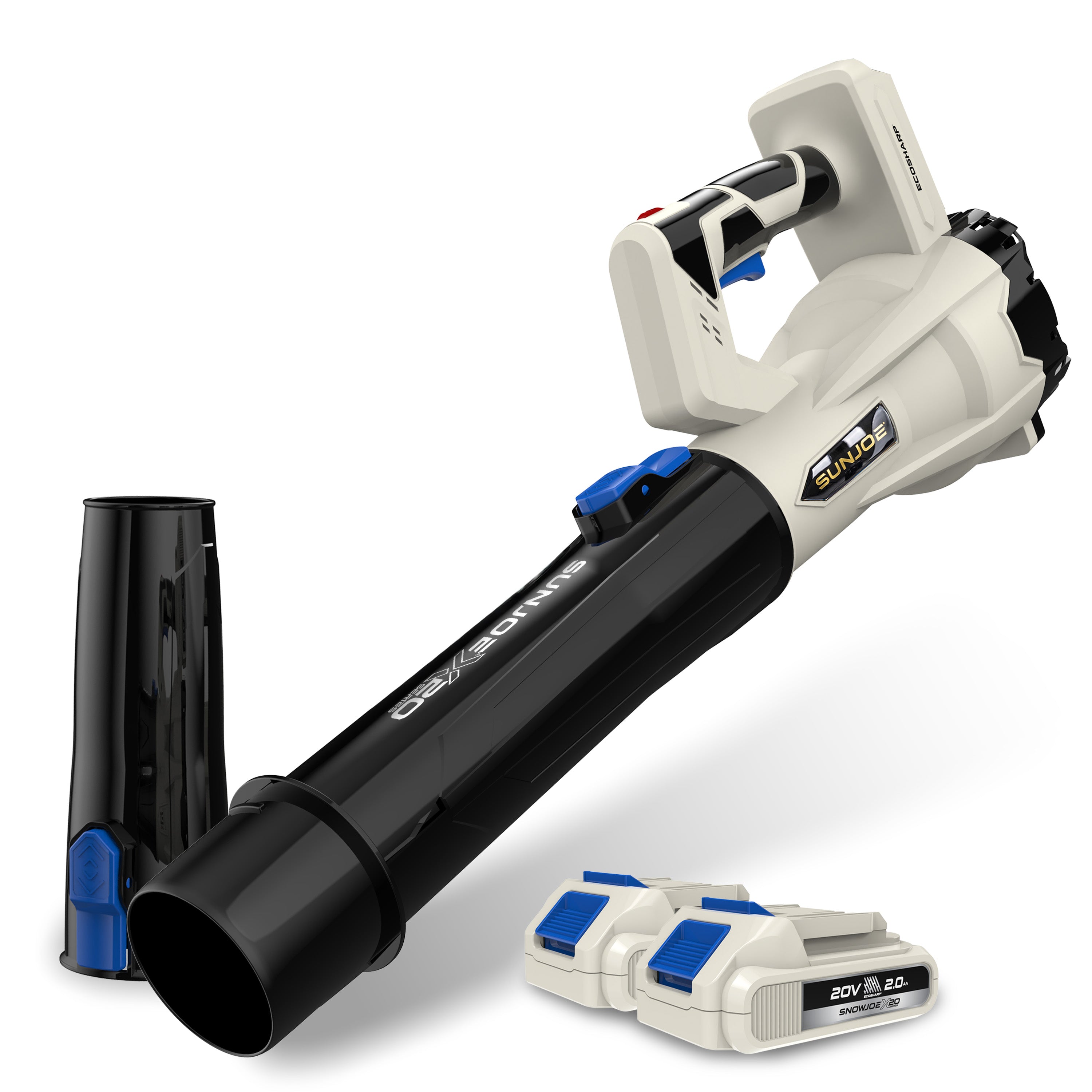 Sun Joe 20-Volt Cordless X20 Compact Leaf Blower w/ Batteries & Charger Open Box - VMInnovations