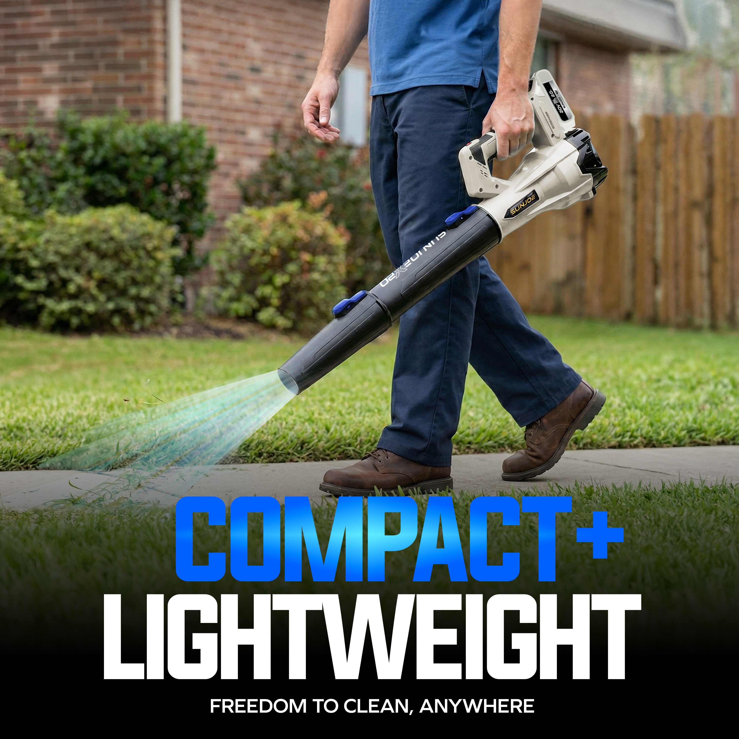 Sun Joe 20-Volt Cordless X20 Compact Leaf Blower w/ Batteries & Charger Open Box - VMInnovations