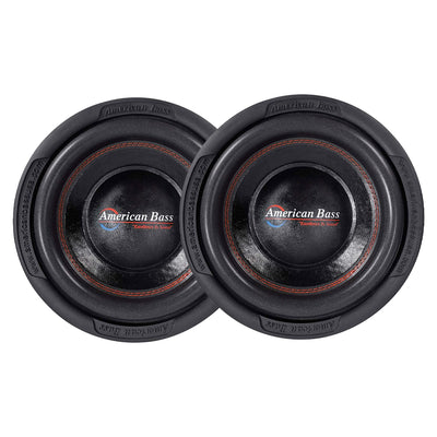 American Bass XR 12 D4 12 Inch Dual 4 Ohm 2400 Watt Subwoofer Speaker (2 Pack)