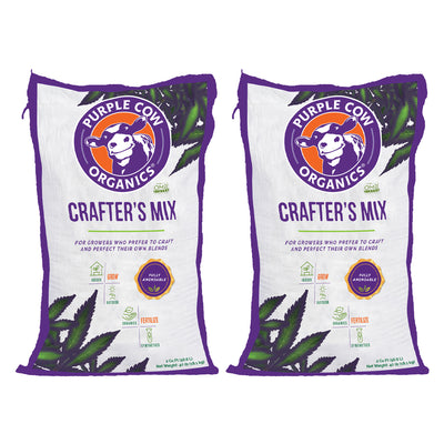 Purple Cow Organics Crafter's Mix Handcraft Premium Soil, 2 CuFt Bag (2 Pack)