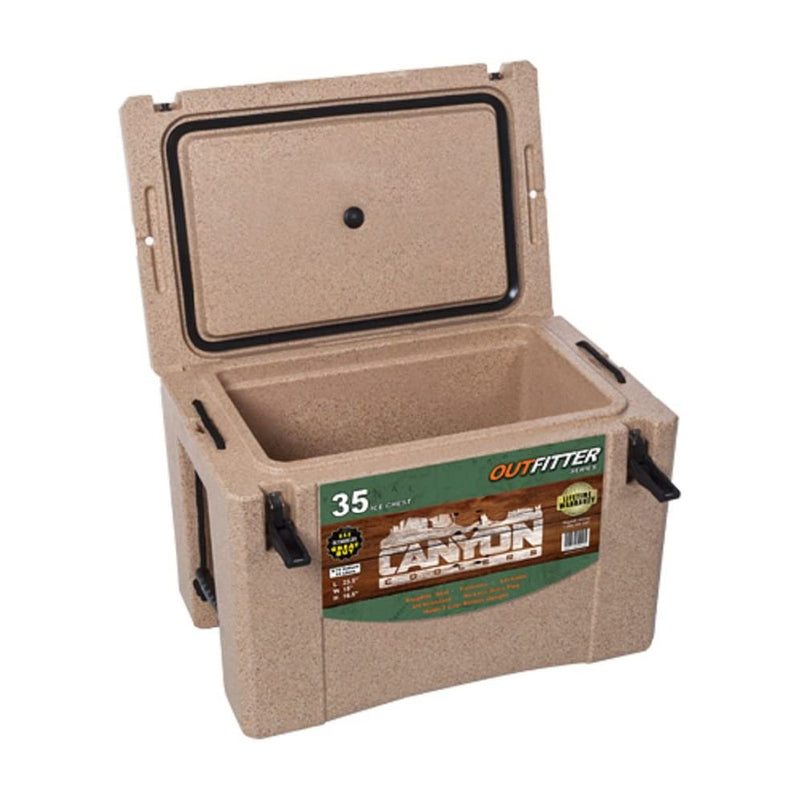 Canyon Coolers Heavy Duty Outfitter 35 Quart Insulated Storage Cooler, Sandstone