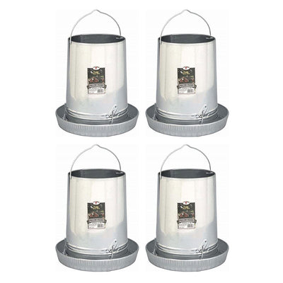Little Giant 30-Pound Floor Space Saving Hanging Metal Poultry Feeder (4 Pack)