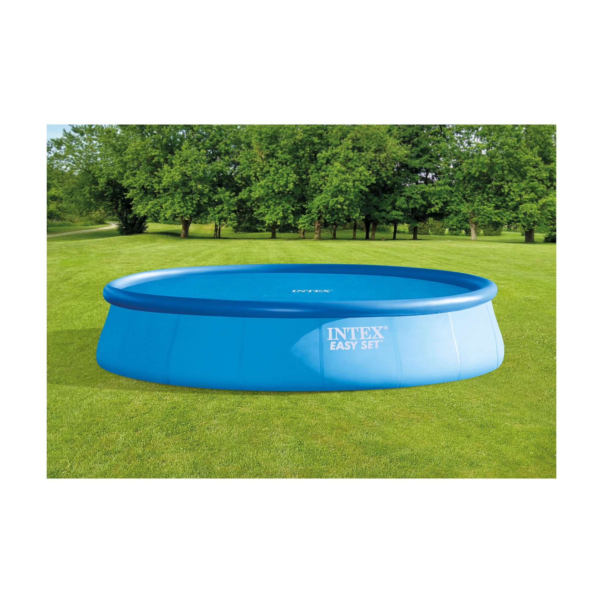 Intex 11' Round Easy Set and Metal Frame Pool Solar Tarp, Cover Only (Used) - VMInnovations