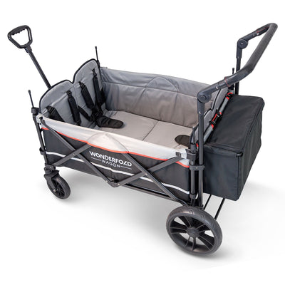 WONDERFOLD 4-Passenger Stroller Wagon with Canopy and 5-Point Harness (Open Box)