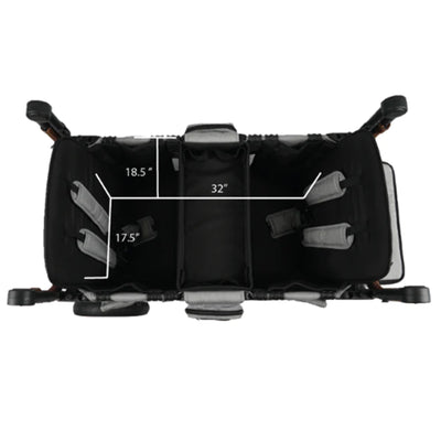 Keenz XC Luxury 2-Kid Push Pull Kid Wheeled Stroller Wagon w/ Canopy, Charcoal - VMInnovations