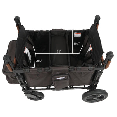 Keenz XC Plus 4 Child Luxury Stroller Wagon with Mesh Canopy and Sides, Charcoal - VMInnovations