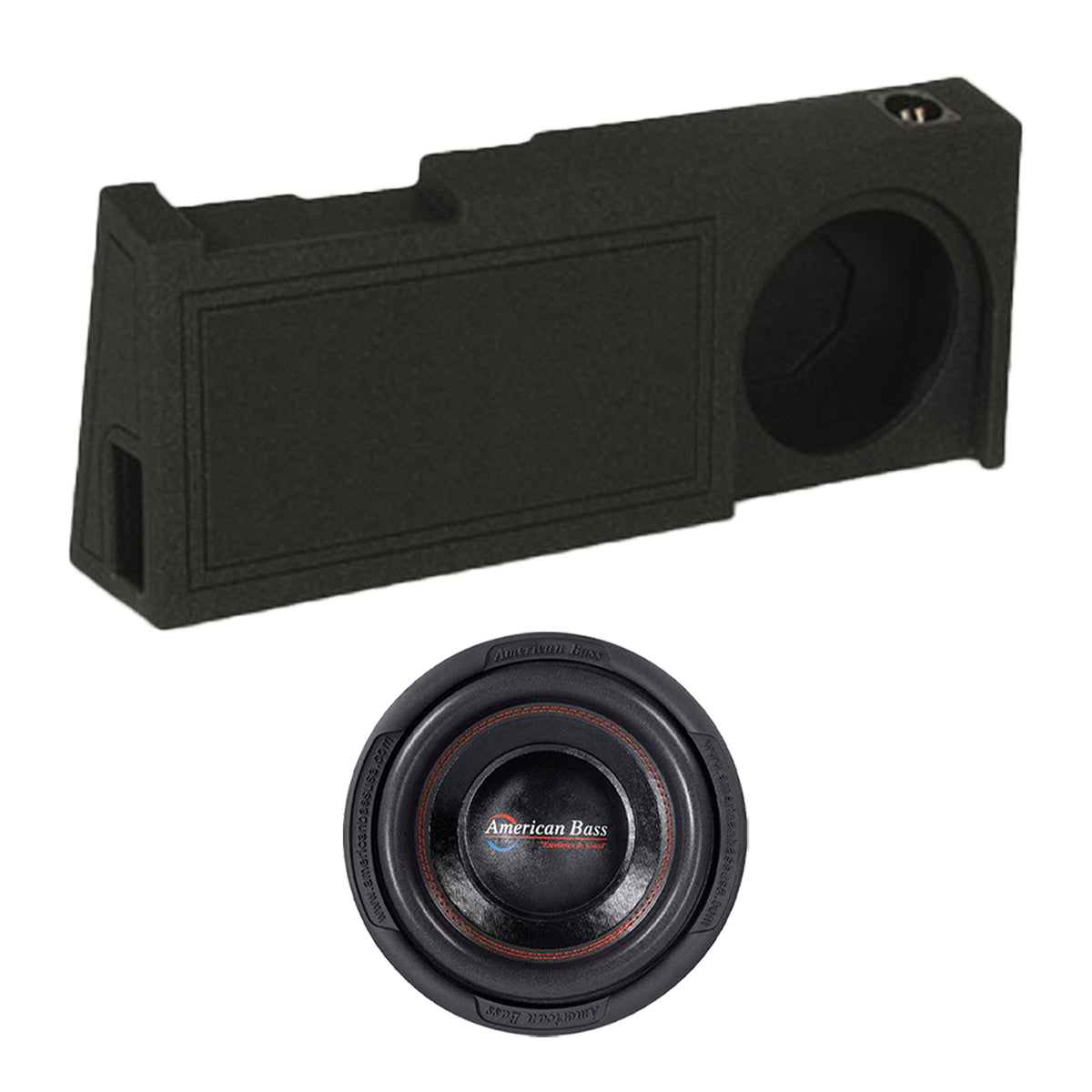 American Bass XO 1044 10 Inch 600 Watt Subwoofer Speaker with GM Chevy Enclosure