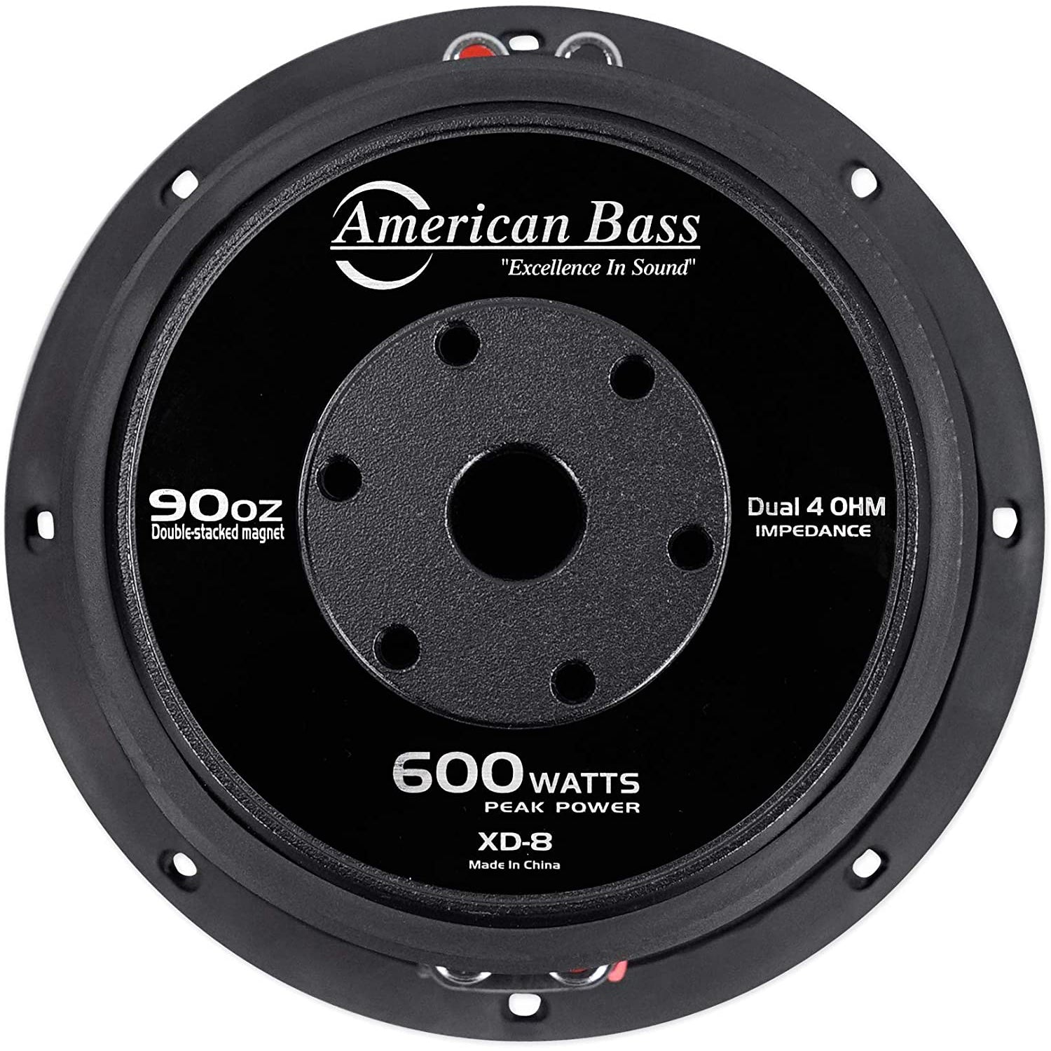 American Bass XD 844 8 Inch Dual 600 Watt Subwoofer Speaker with Enclosure Box - VMInnovations