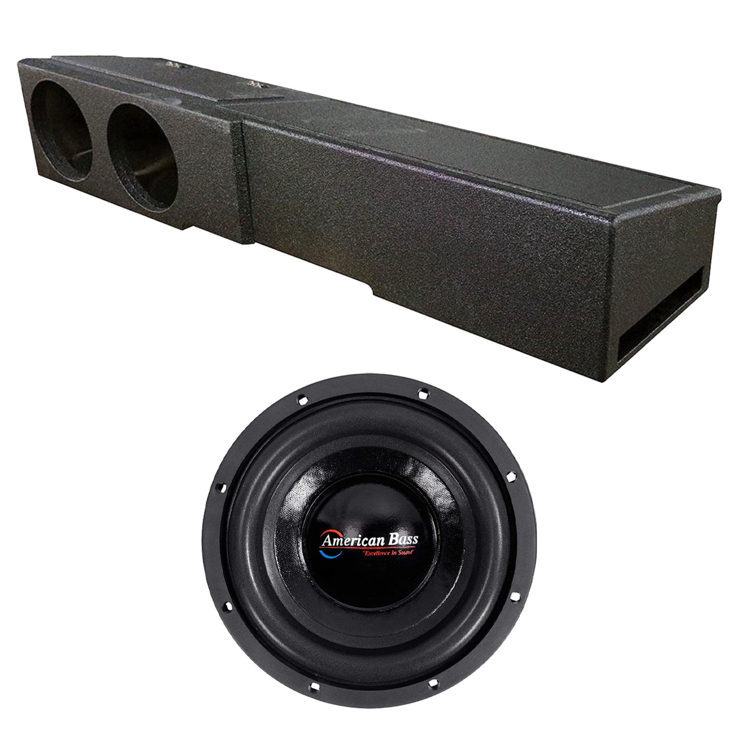 American Bass XD 844 8 Inch Dual 600 Watt Subwoofer Speaker with Enclosure Box - VMInnovations