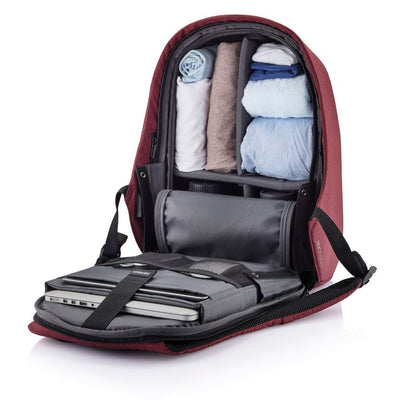 XD Design Bobby Hero Regular Anti Theft Travel Laptop Backpack w/ USB Port, Red