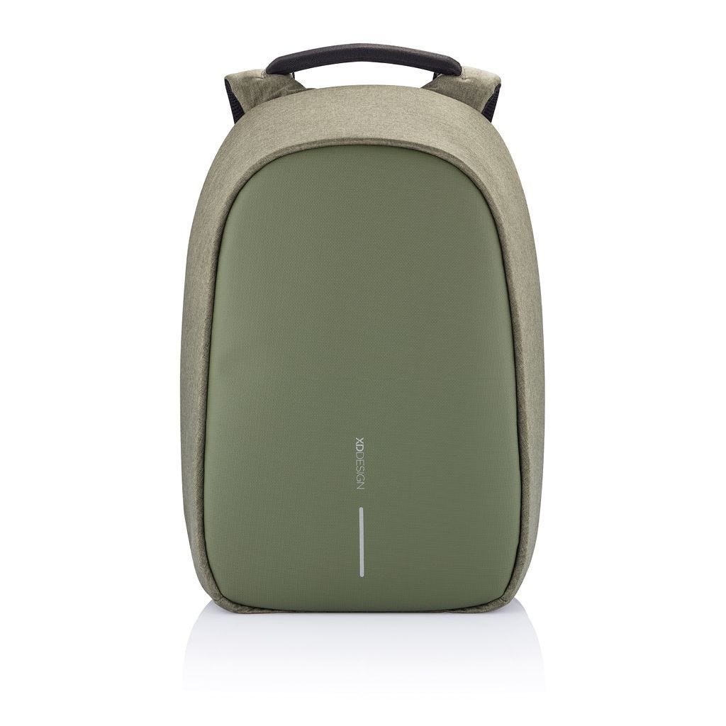 XD Design Bobby Hero Regular Anti Theft Travel Laptop Backpack w/USB Port, Green