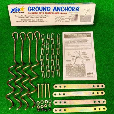 XDP Recreation Swing Set Trampoline & Patio Furniture Metal Ground Anchor Kit