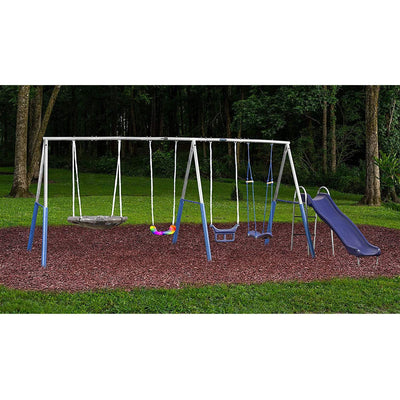 XDP Recreation G Series Surf N Swingin Plus Swing Set w/ LED Rainbow Swing, Blue
