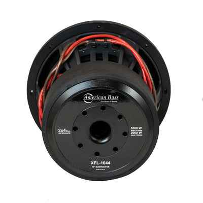 American Bass XFL 1044 10 Inch 2000 Watt Subwoofer Speaker with Vented Enclosure - VMInnovations