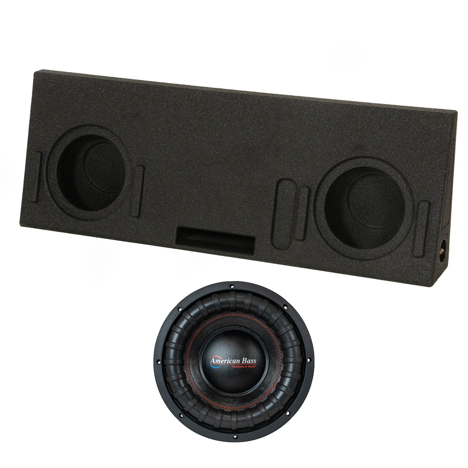 American Bass XFL 1044 10 Inch 2000 Watt Subwoofer Speaker with Tundra Enclosure - VMInnovations