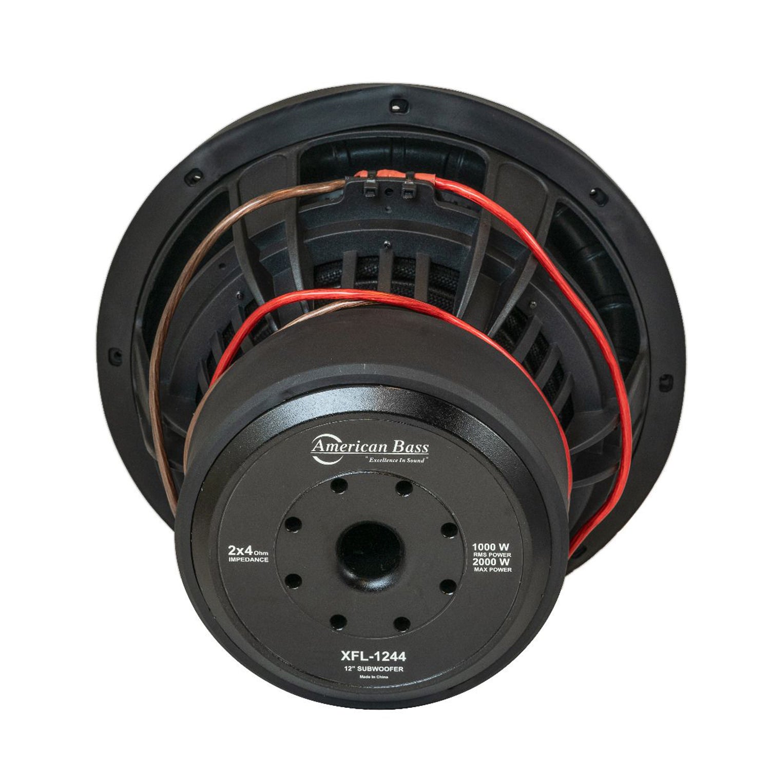 American Bass XFL 1244 12 Inch 2000 Watt Subwoofer Speaker with Dual Enclosure Box