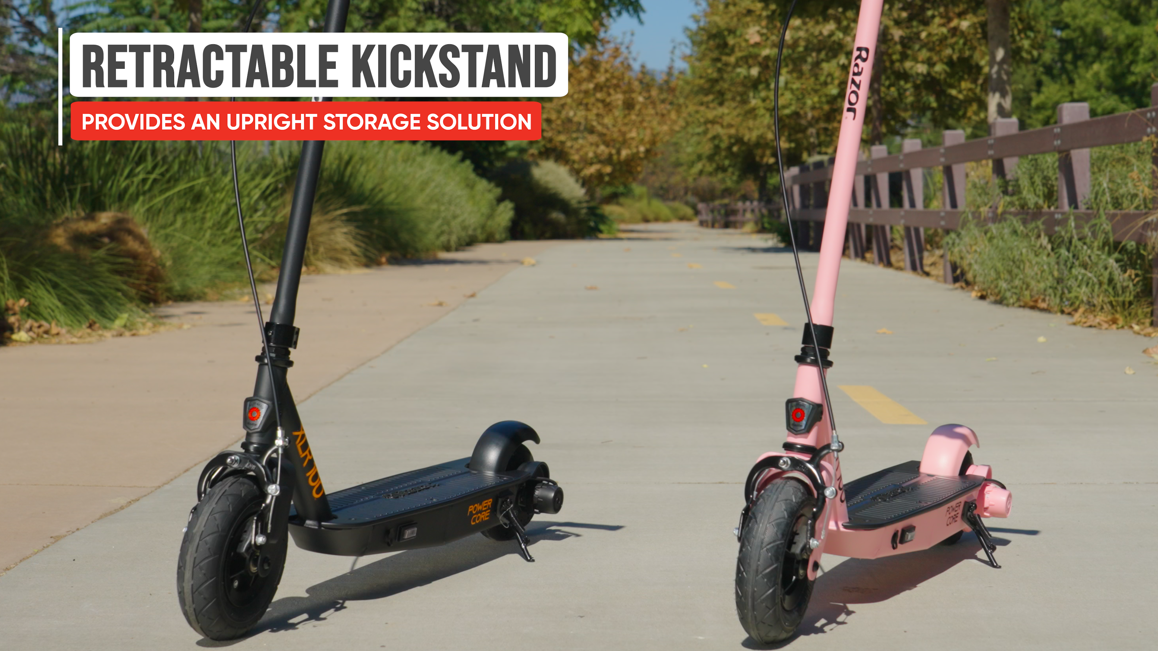 Razor Power Core XLR100 Electric Scooter Ride-On Toy for Ages 8+, Pink(Open Box) - VMInnovations