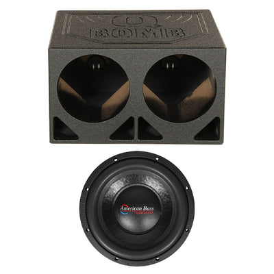 American Bass XO 1044 10 Inch 600 Watt Subwoofer Speaker with Dual Enclosure