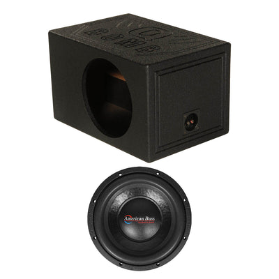 American Bass XO 1044 10 Inch 600 Watt Subwoofer Speaker with Vented Enclosure - VMInnovations